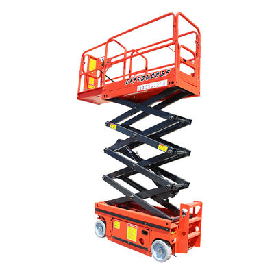 300 kg elevador eléctrico de tijera autopropulsado OEM plataforma móvil de elevación de tijera