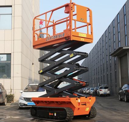 6m 8m 10m elevadora eléctrica de tijeras autopropulsada plataforma de trabajo aérea 230kg carga