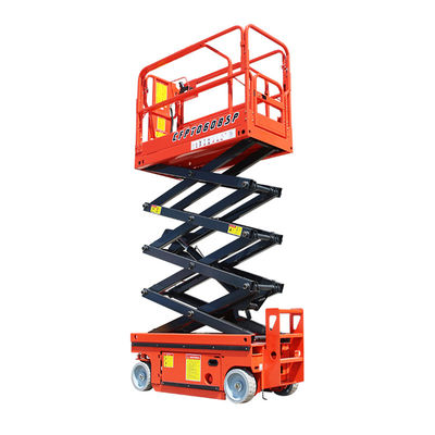300 kg elevador eléctrico de tijera autopropulsado OEM plataforma móvil de elevación de tijera