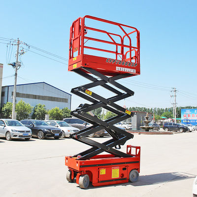 300 kg elevador eléctrico de tijera autopropulsado OEM plataforma móvil de elevación de tijera