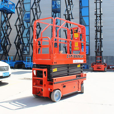 300 kg elevador eléctrico de tijera autopropulsado OEM plataforma móvil de elevación de tijera